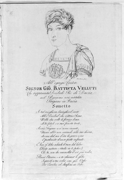 Giovanni Battista Velluti (1781-1861), último castrato de ópera de Unknown artist