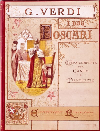 Giuseppe Verdi: Portada de la partitura para piano de la ópera 