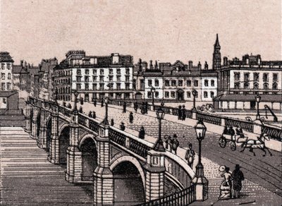 Glasgow, Escocia: vista del Puente Broomielaw. en “El mundo ilustrado 168 vistas” Sin fecha (finales del siglo XIX) de Unknown artist