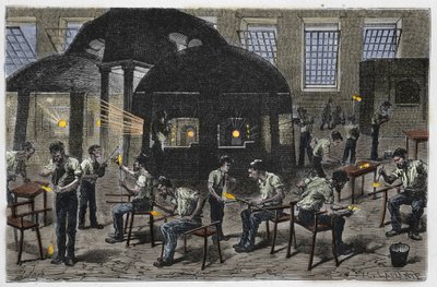 Fábrica de soplado de vidrio de Unknown artist