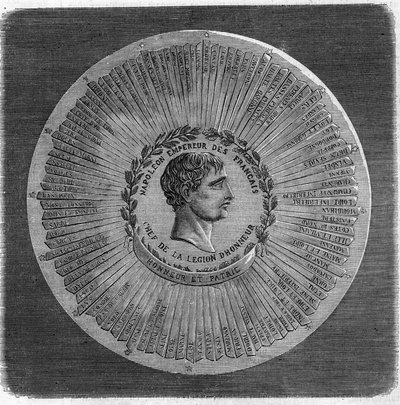 Gran sello de Napoleón I Bonaparte (1769-1821) en 1804: "Napoleón Emperador de los Franceses, jefe de la Legión de Honor. Honor y Patria". Grabado en "El Universo Ilustre". de Unknown artist
