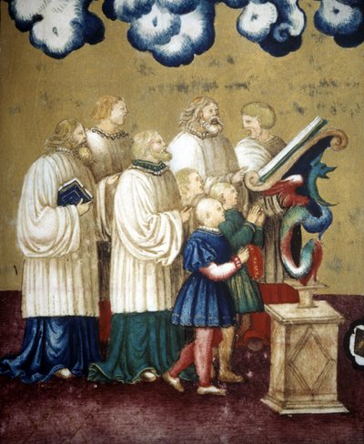 Canto gregoriano del siglo XV. Iglesia de la Incoronata de Lodi de Unknown artist