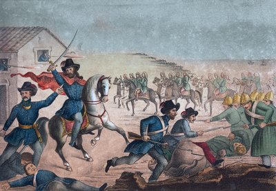 Guerra Grande: Garibaldi en la Batalla de San Antonio, 8 de febrero de 1846 - Uruguay de Unknown artist