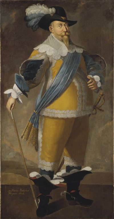 Retrato del Rey Gustavo II Adolfo de Suecia (1594-1632) de Unknown artist