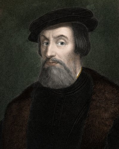 Hernando (Hernán) Cortés (1485-1547) conquistador de México - grabado - siglo XIX de Unknown artist