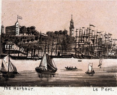 Hamburgo, Alemania: vista del puerto. en "El mundo ilustra 168 vistas" Sin fecha (finales del siglo XIX) de Unknown artist