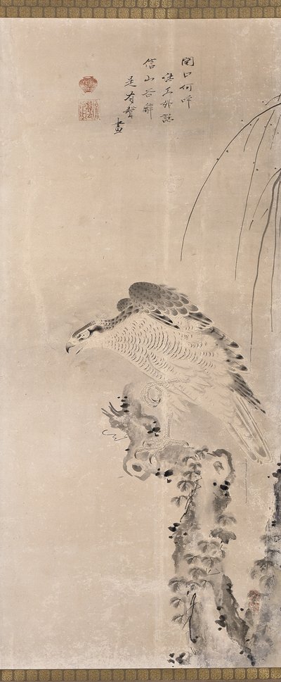 Hawks And Prey (tinta sobre papel) de Unknown artist