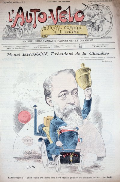 Henri Brisson en automóvil (presidente de la cámara) - en “l