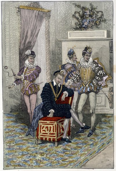 Enrique III (1551 - 1589) y sus favoritos de Unknown artist