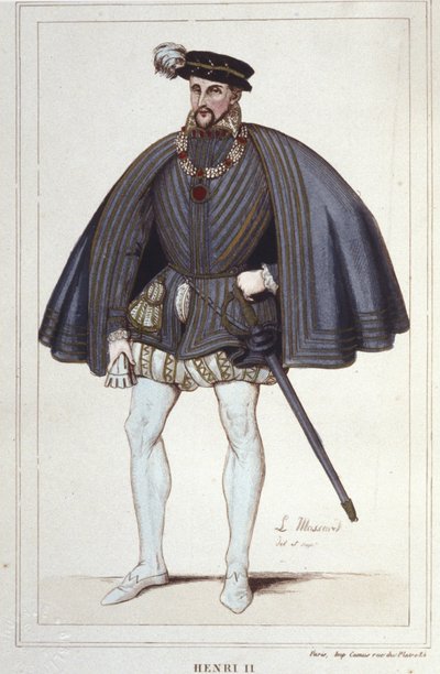 Enrique II, Rey de Francia (1519 - 1559) (grabado de 1830) de Unknown artist