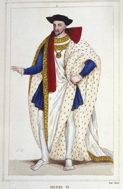 Enrique II, Rey de Francia (1519 - 1559) grabado de 1830 de Unknown artist
