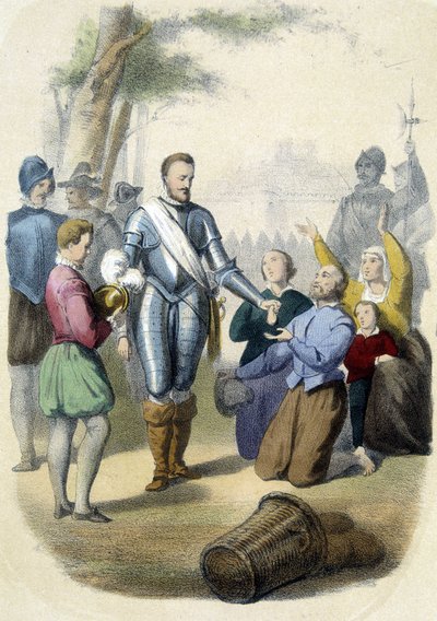 Enrique IV (1553 - 1610) en el sitio de París en 1594 de Unknown artist