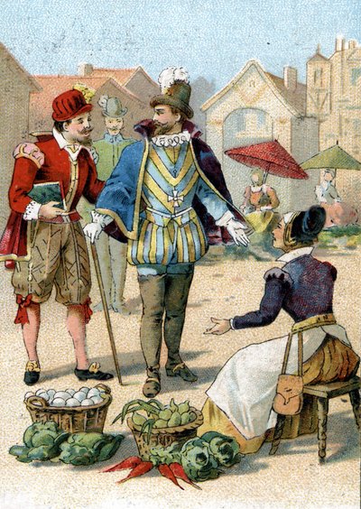 Enrique IV Rey de Francia (1553-1610) en sus paseos por París de Unknown artist