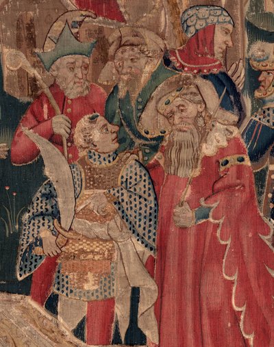 Historia de San Piat y San Eleuterio, Escena 12: La resurrección de la hija del tribuno (detalle) de Unknown artist