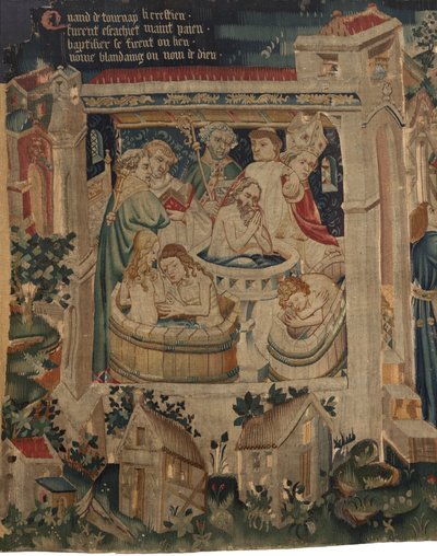 Historia de San Piat y San Eleuterio, Escena 7: Bautismo de los cristianos exiliados de Unknown artist