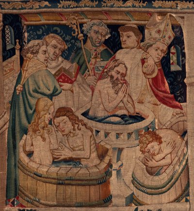 Historia de San Piat y San Eleuthère, Escena 7: Bautismo de los cristianos exiliados (detalle) El bautismo de Unknown artist
