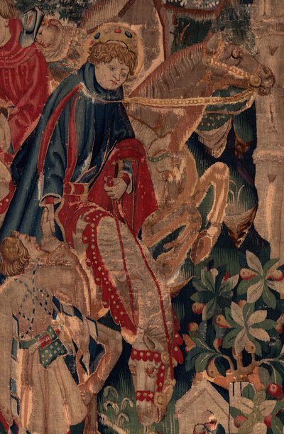 Historia de San Piat y San Eleuthère, Escena 8 (detalle) Centro. Jinetes de Unknown artist