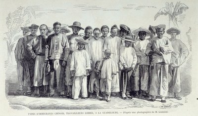 Historia de las colonias francesas: inmigrantes chinos trabajando en Guadalupe de Unknown artist