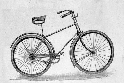 Modelo de bicicleta de goma hueca. de Unknown artist