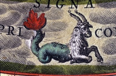 Horóscopo: signo del zodiaco, Capricornio. Grabado del siglo XVI de Unknown artist