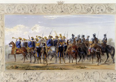 Guardias a caballo - en "Caballero de Inglaterra" por J. Whatman, ed. T. M