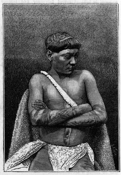 Zoo humano: joven galibi (pueblo amerindio) en el Jardin d