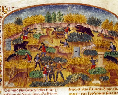 Escena de caza (detalle) de Unknown artist