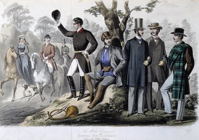 Trajes de caza, "Le Journal des tailors" de Unknown artist