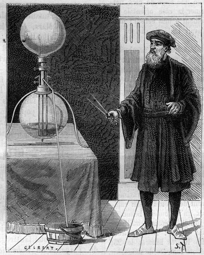 Invención hidráulica: Máquina hidráulico-neumática. Grabado en "La Nature" de Unknown artist