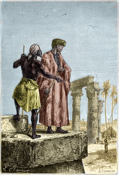 Ibn Battuta (1307-1377) en Egipto - en Descubrimiento de la tierra por Julio Verne de Unknown artist