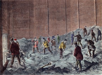 Fabricación de hielo en Chelsea: recolección y almacenamiento. de Unknown artist