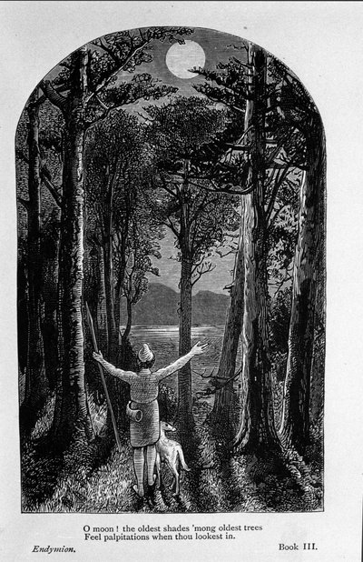 Ilustración para "Endymion" del poeta John Keats (1795-1821) siglo XIX de Unknown artist