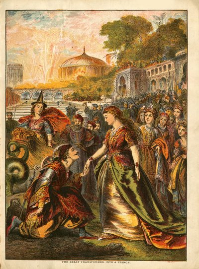 Ilustración de: "La Bella y la Bestia", c. 1880 de Unknown Artist