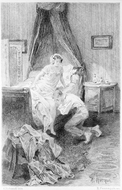 Ilustración de “Rojo y Negro” de Stendhal. 1830. de Unknown artist