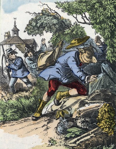 Ilustración del cuento “Buena Mamá Oveja”. En “Cuentos del hogar para los pequeños”. Grabado anónimo del siglo XIX. de Unknown artist