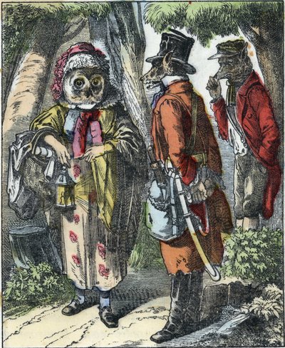Ilustración del cuento “Buena Mamá Oveja”. En “Cuentos del hogar para los pequeños”. Grabado anónimo del siglo XIX. de Unknown artist