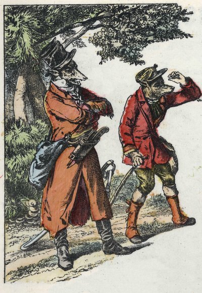 Ilustración del cuento "Buena Mamá Oveja". En "Cuentos del hogar para los pequeños". Grabado anónimo del siglo XIX de Unknown artist