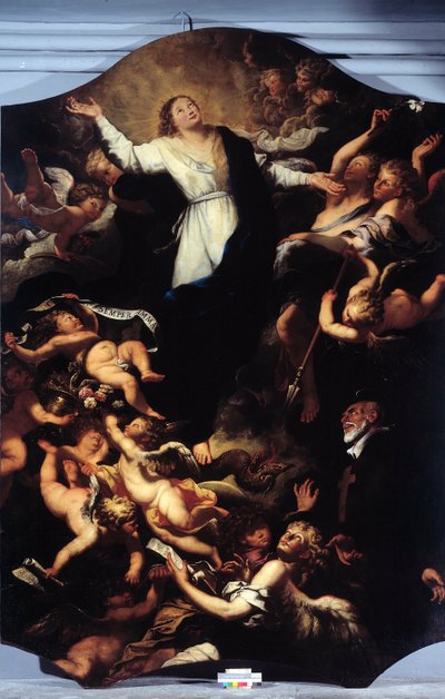 Inmaculada Concepción con San Felipe Neri de Unknown artist