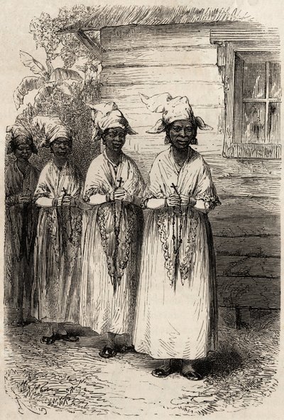 Mujeres indígenas de Guyana, en la procesión católica de la Fête-Dieu de Unknown artist