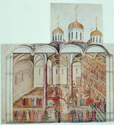 Inducción de Miguel III, Zar de Rusia (Mijaíl Románov) de Unknown artist