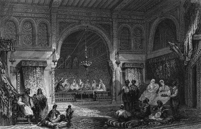 Interior de una habitación de mujeres, en Argel de Unknown artist
