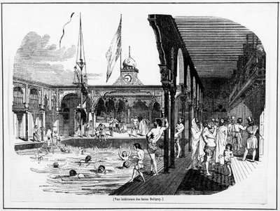 Vista interior de los Baños Deligny - Carnavalet, s.d de Unknown artist