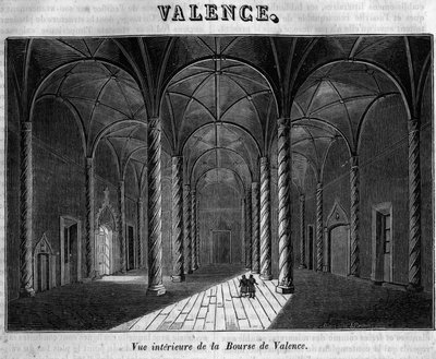 Vista interna de la Bolsa de Valencia en el siglo XIX de Unknown artist