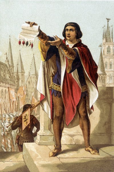 Jacob Van Artevelde. Burgués de Gante (1290-1345). Cromolitografía de 1880. de Unknown artist