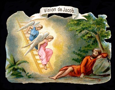 Visión de Jacob representada por ángeles descendiendo del cielo por una escalera de Unknown artist