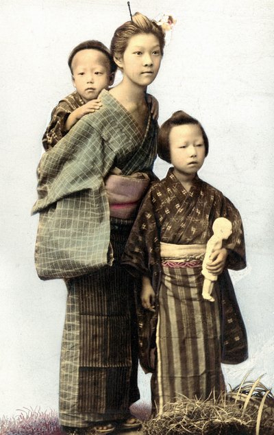 Niños japoneses, finales del siglo XIX de Unknown artist