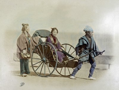 Rickshaw japonés, circa 1900 de Unknown artist