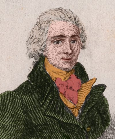 Jean-Pierre-Claris de Florian (1755-1794), dramaturgo, novelista, poeta, fabulista francés. Grabado de 1876. de Unknown artist
