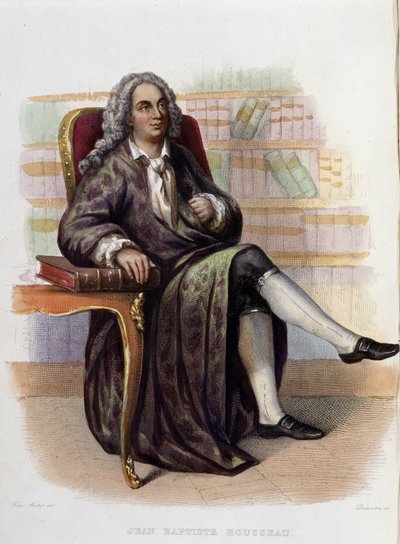 Jean Baptiste (Jean-Baptiste) Rousseau (1670-1741), poeta francés - en "Le Plutarque français", Ed. Mennechet de Unknown artist