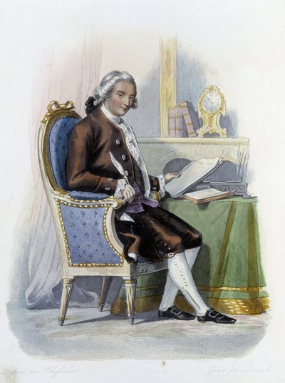 Jean Baptiste Louis Gresset (1709-1777) en Ed. Mennechet, "Le Plutarque français" de Unknown artist